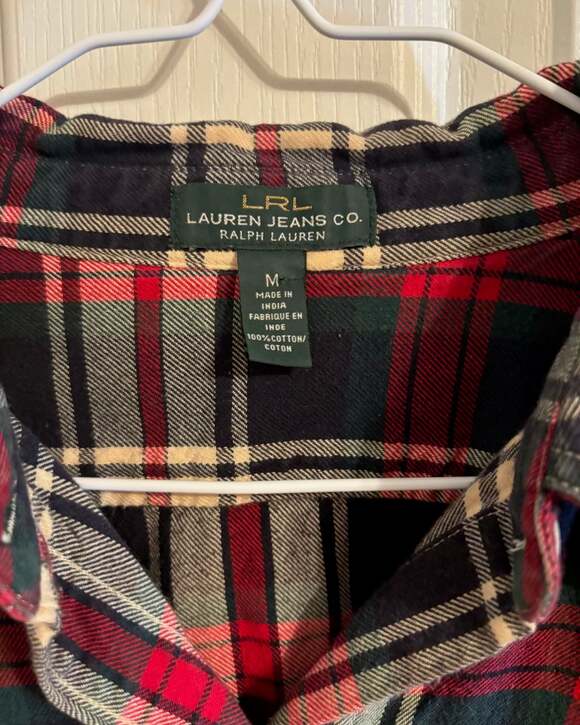 Ralph Lauren Ralph Lauren Jeans Co. Women's Long Sleeve Plaid Flannel Button-Up - Picture 2 of 6